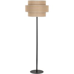 TK Lighting Calisto lampada da terra 1x15 W nero-beige 5405