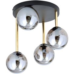 Emibig Dolce lampada da soffitto 4x10 W nero-fumé 1259/4
