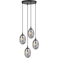 Emibig Astral lampada sospesa 4x10 W nero-fumé 1266/4PREM