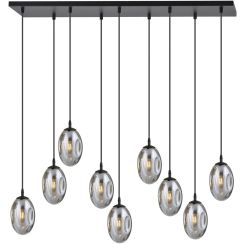 Emibig Astral lampada sospesa x10 W nero-fumé 1266/9