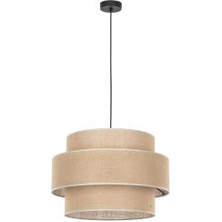 TK Lighting Calisto lampada sospesa 3x15 W nero-beige 5402