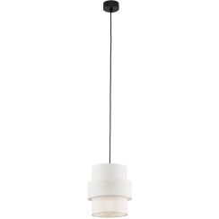 TK Lighting Calisto lampada sospesa 1x15 W bianco-nero 5094
