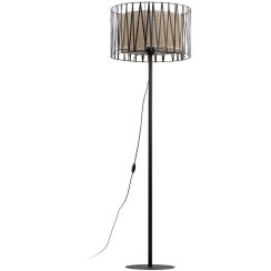 TK Lighting Harmony lampada da terra 1x15 W nero-marrone 5890