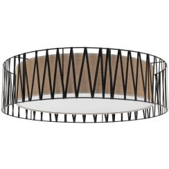 TK Lighting Harmony plafoniera 4x15 W nero-marrone 4556