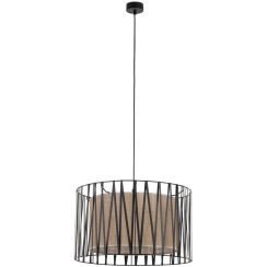 TK Lighting Harmony lampada sospesa 3x15 W nero-marrone 4557