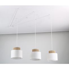 TK Lighting Duo lampada sospesa 3x15 W bianco 2345