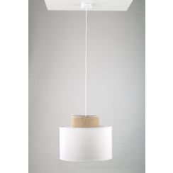TK Lighting Duo lampada sospesa 1x15 W bianco 1856