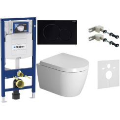 Set vaso WC Duravit ME by Starck 2530092000, modulo di installazione Geberit Duofix 111.320.00.5, 0020190000, 115.770.DW.5, 111.815.00.1, 156.050.00.1