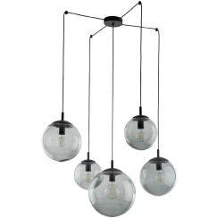 TK Lighting Esme lampada sospesa 5x5 W nero-grafite 5382
