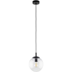 TK Lighting Esme lampada sospesa 1x15 W nero-trasparente 3267