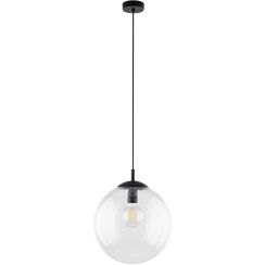 TK Lighting Esme lampada sospesa 1x15 W nero-trasparente 3268