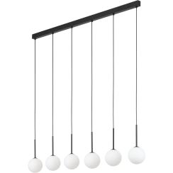 TK Lighting Martin lampada sospesa 6x6 W bianco-nero 4504