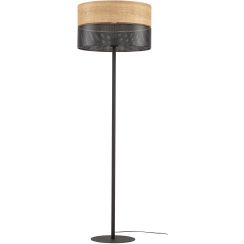 TK Lighting Nicol lampada da terra 1x15 W nero-legno 5123