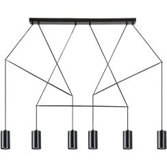 Rabalux Aslaug lampada sospesa 6x50 W nero 72018