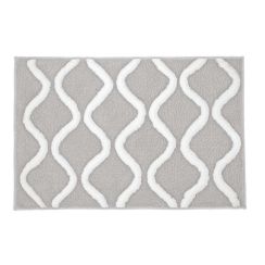 Kleine Wolke Piana tappetino da bagno 120x70 cm rettangolare bianco-grigio 9180158225