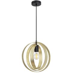 Rabalux Harlow lampada sospesa 1x5 W nero-oro 3607