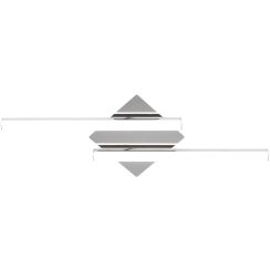 Rabalux Antonia lampada da parete 2x12 W bianco-cromo 5895