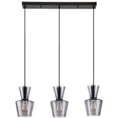 Rabalux Abra lampada sospesa 3x60 W nero-fumé 72163