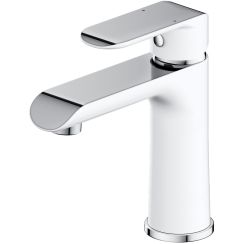Omnires Sacramento rubinetto per lavabo verticale cromo-bianco SC2310CRB