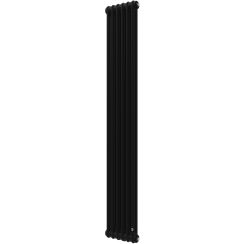 Instal Projekt Tubus 2 radiatore per ambienti 179.3x29 cm podłączenie inferiore nero TUB2-180/06D50C31