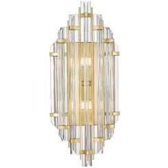Zuma Line Alexandria lampada da parete 2x42 W trasparente-oro W0556-02A-V7V7