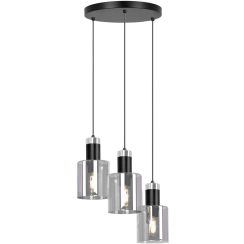 Kaja Brus lampada sospesa 3x40 W nero-grafite K-5252