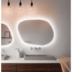 Baltica Design Bright Stain IV specchio 80x57 cm con illuminazione bianco 5904107920740