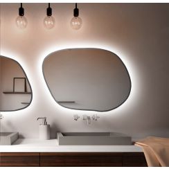 Baltica Design Bright Stain IV specchio 50x36 cm con illuminazione argento 5904107921013