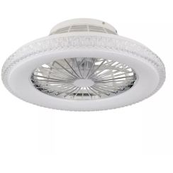 Globo Lighting Corusso lampada ventilatore da soffitto 1x40 W bianco-cromo 03654