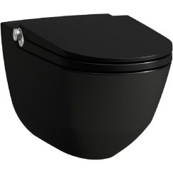 Laufen Riva vaso con sedile bidet sospeso senza brida nero H8206917160001