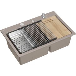 Quadron Marc 120 lavello graniteq 76x50 cm beige HQC7650U4_BS
