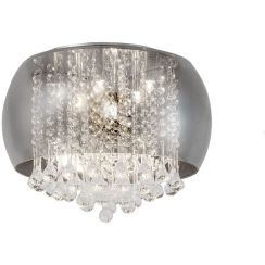 Rabalux Ninelle lampada da soffitto 6x40 W cromo-fumé 3598