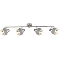 Rabalux Basil lampada da soffitto 4x10 W cromo-grigio-satinato 5382