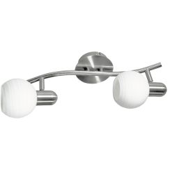 Rabalux Aurel lampada da soffitto 2x40 W bianco-cromo-satinato 6342
