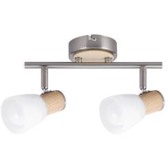 Rabalux Gavin lampada da soffitto 2x40 W bianco-cromo-satinato 6487