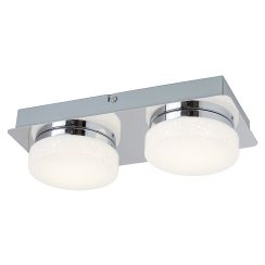 Rabalux Hilary lampada da soffitto 2x10 W bianco-cromo 5662