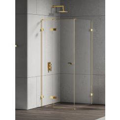New Trendy Eventa Gold Shine box doccia 120x120 cm quadrato oro lucida/vetro trasparente EXK-4718