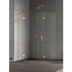 New Trendy Eventa Gold Shine box doccia 130x100 cm rettangolare oro lucida/vetro trasparente EXK-4788