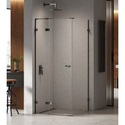 New Trendy Eventa Black Chrome box doccia 110x80 cm rettangolare nero lucida/vetro trasparente EXK-6164