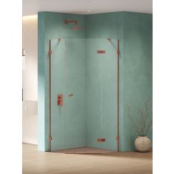 New Trendy Eventa Copper Shine box doccia 90x90 cm rame lucida/vetro trasparente EXK-6516