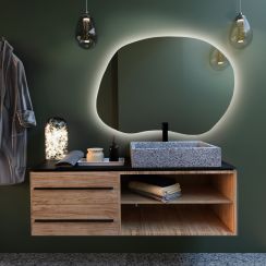 Baltica Design Bright Stain II specchio 70x50 cm con illuminazione 5904107915418