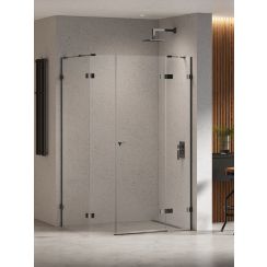 New Trendy Eventa Black Chrome box doccia 150x100 cm rettangolare nero lucida/vetro trasparente EXK-6247