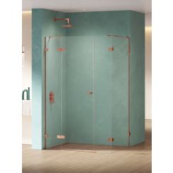 New Trendy Eventa Copper Shine box doccia 130x90 cm rettangolare rame lucida/vetro trasparente EXK-6463