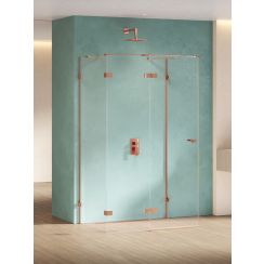 New Trendy Eventa Copper Shine box doccia 120x100 cm rettangolare rame lucida/vetro trasparente EXK-6495