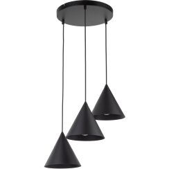 TK Lighting Cono lampada sospesa 3x15 W nero 10067