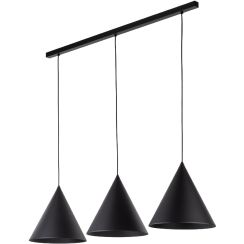 TK Lighting Cono lampada sospesa 3x15 W nero 10060