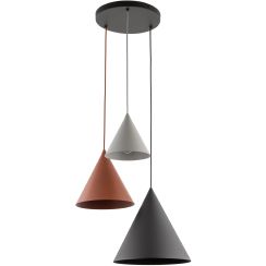 TK Lighting Cono lampada sospesa 3x15 W nero 6633
