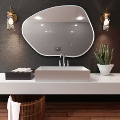 Baltica Design Bright Stain I specchio 90x64 cm con illuminazione bianco 5904107916637