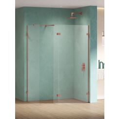 New Trendy Eventa Copper Shine parete doccia walk-in 140 cm rame lucida/vetro trasparente EXK-6558