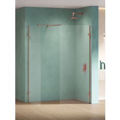 New Trendy Eventa Copper Shine box doccia walk-in 160x90 cm rame lucida/vetro trasparente EXK-6571